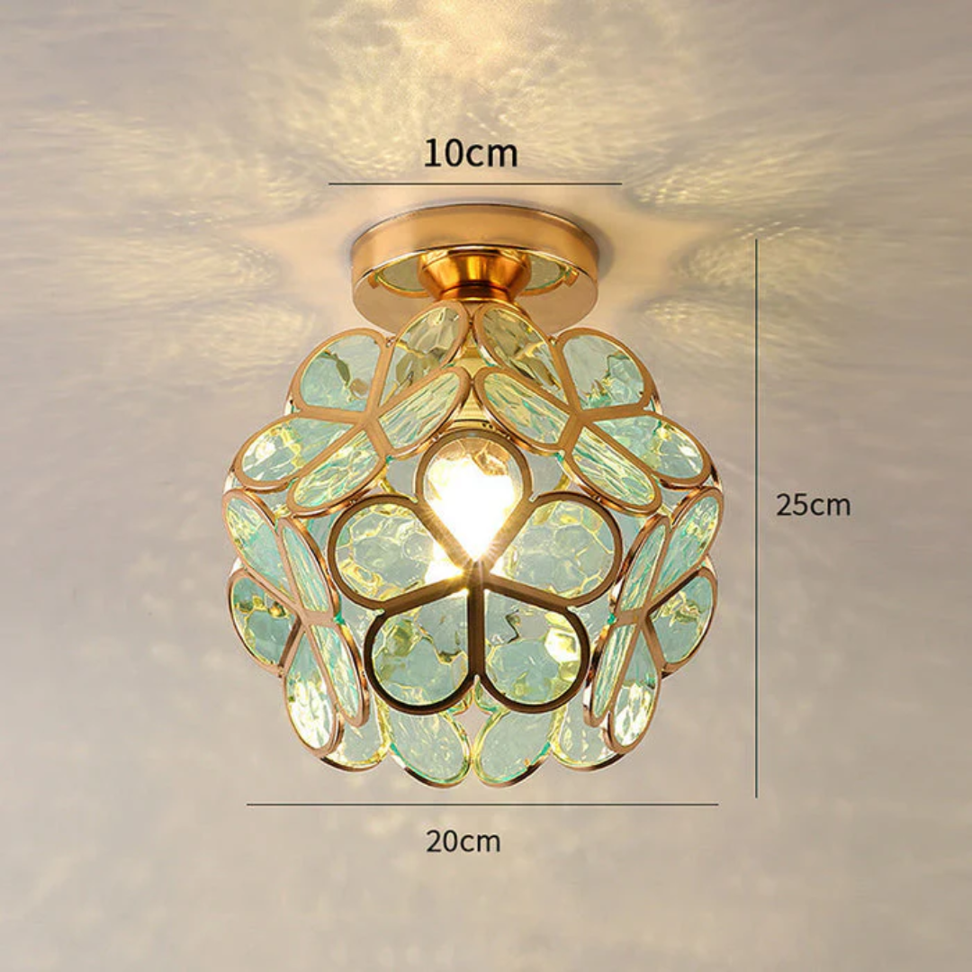 Brehn | Luxus Glas Blumen Deckenleuchte