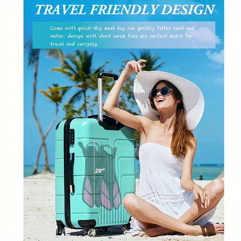 Brehn | Schnorchelflossen SeaVana Glide | Verstellbar & Kurz | Offene Ferse | Für Reisen & Freizeit | Unisex