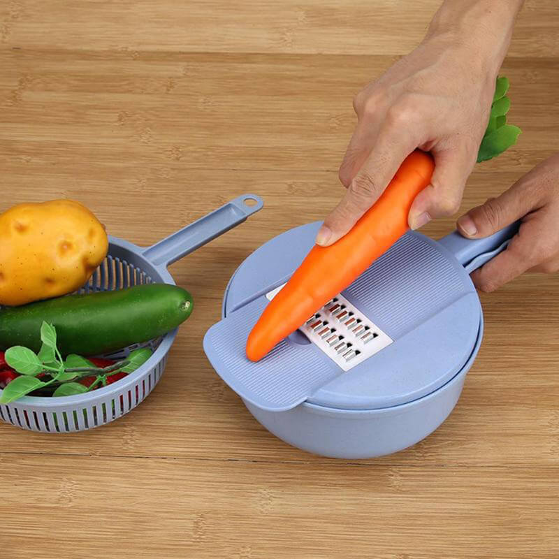 SliceMaster 12-in-1 Gemüseschneider — Verwandelt Ihre Küche in ein blitzsauberes Kochparadies voller Genussmomente | Brehn
