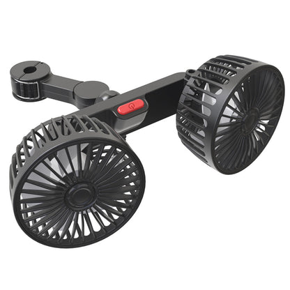 1 Pc Auto-Lüfter, Auto Kleiner Klimaanlage, Doppelseitiger Hecklüfter, Starker Wind, 360 Grad Drehung, Großes Luftvolumen, Subwoofer-Betrieb, Basis-Festklemm-Montagemethode, Geeignet für Auto Zuhause | Brehn