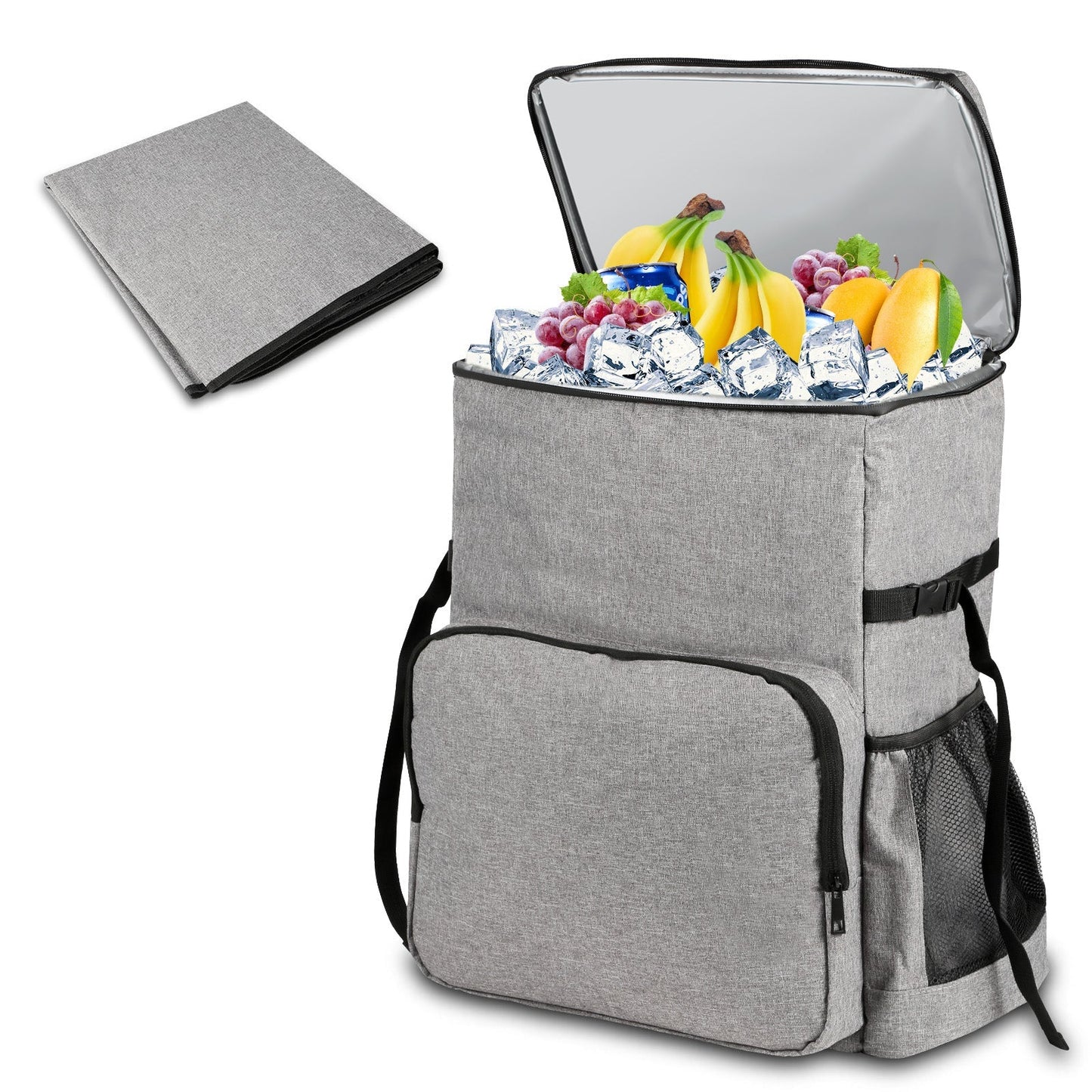 Kühlrucksack Thermo Rucksack 35L mit Picknickmatte | Brehn
