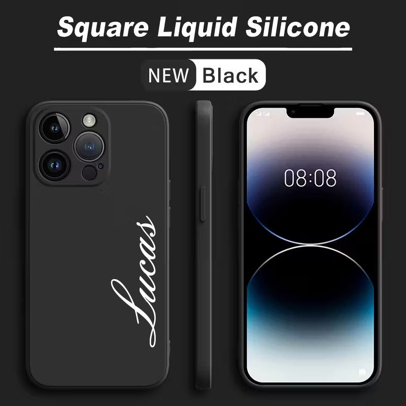 Personalisierte Flüssig-Handyhülle mit Namen für iPhone