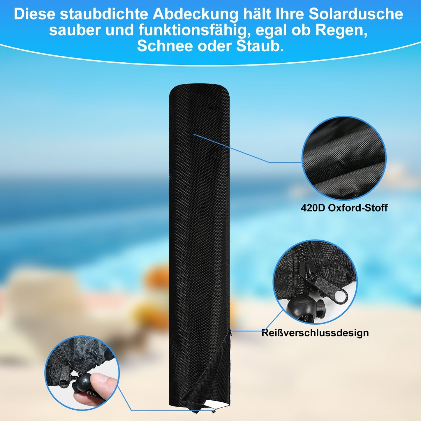 Solardusche 35L Gartendusche Inkl. Schutzhaube | Brehn