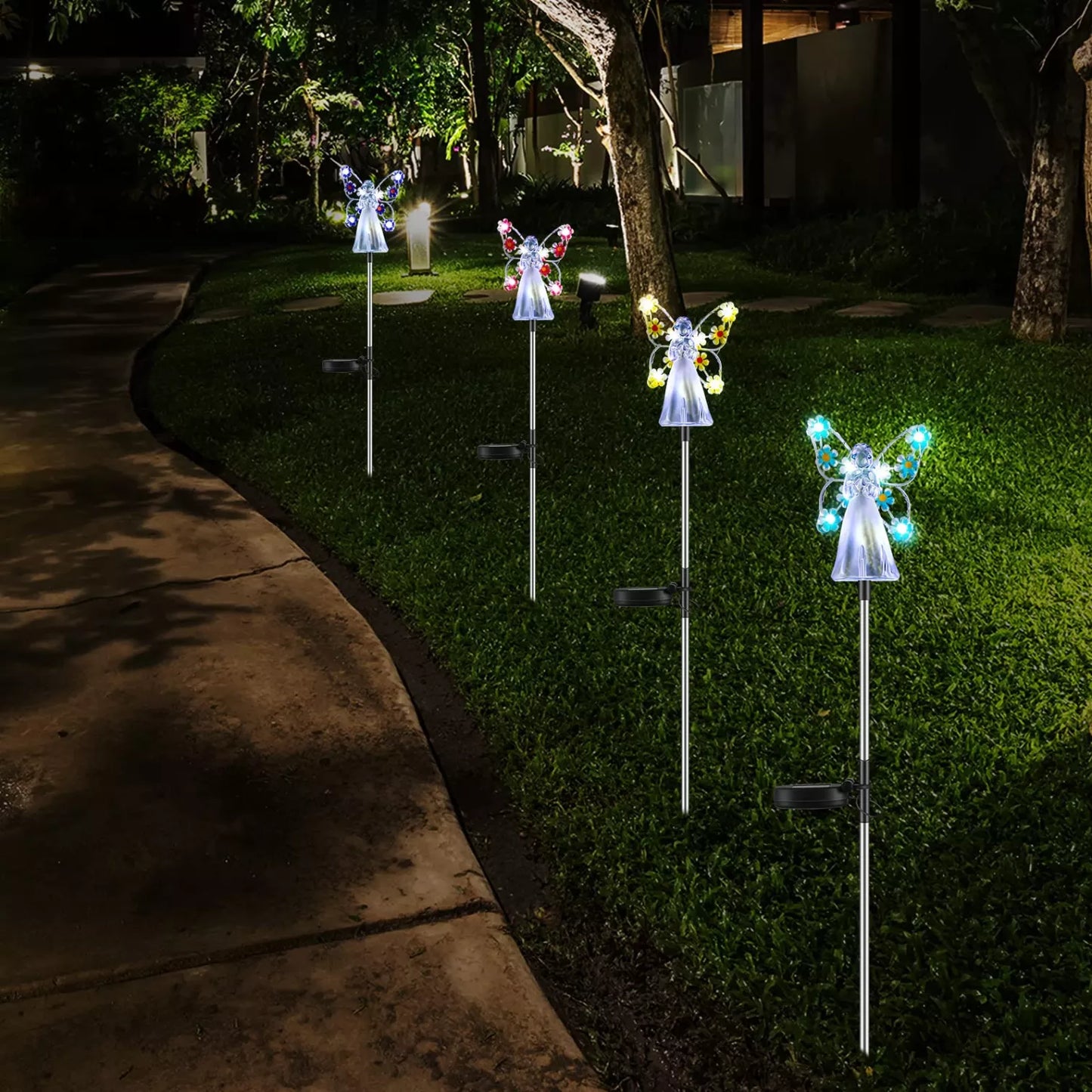 Luminous Haven Solar-Engel-LED-Gartenleuchte – Elegante Außenbeleuchtung für Gärten und Gedenkstätten
