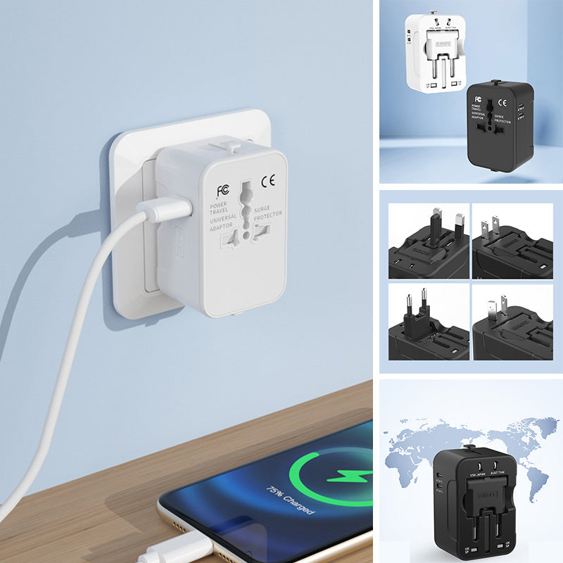Universeller Reiseadapter mit dualen USB-Anschlüssen | Brehn