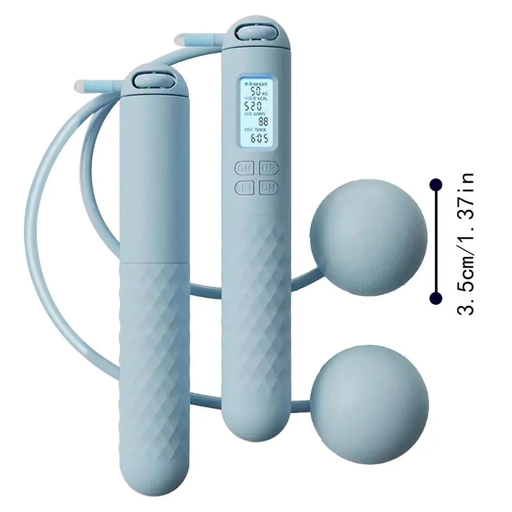 Kabelloses Springseil mit Zähler – Beschwerte Griffe für Home-Cardio-Workouts | Brehn