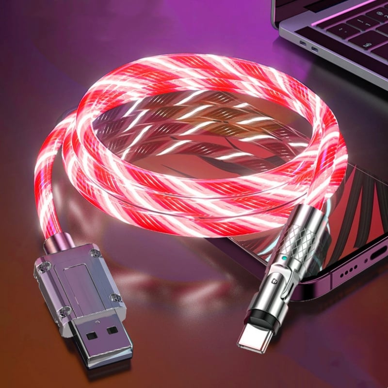 Magnetisches Ladekabel | 540° drehbarer Stecker | Schnellladung mit LED-Beleuchtung