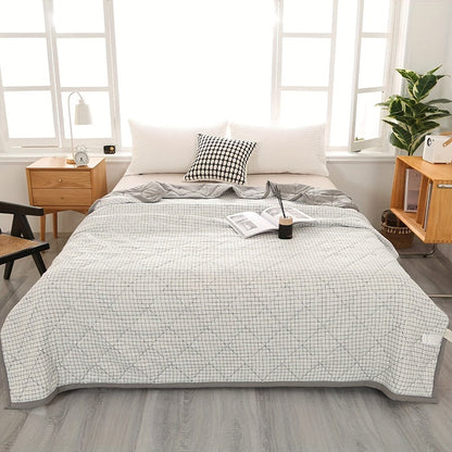 Elegante Preppy Karomuster Sommerdecke für kühle Nächte | Brehn