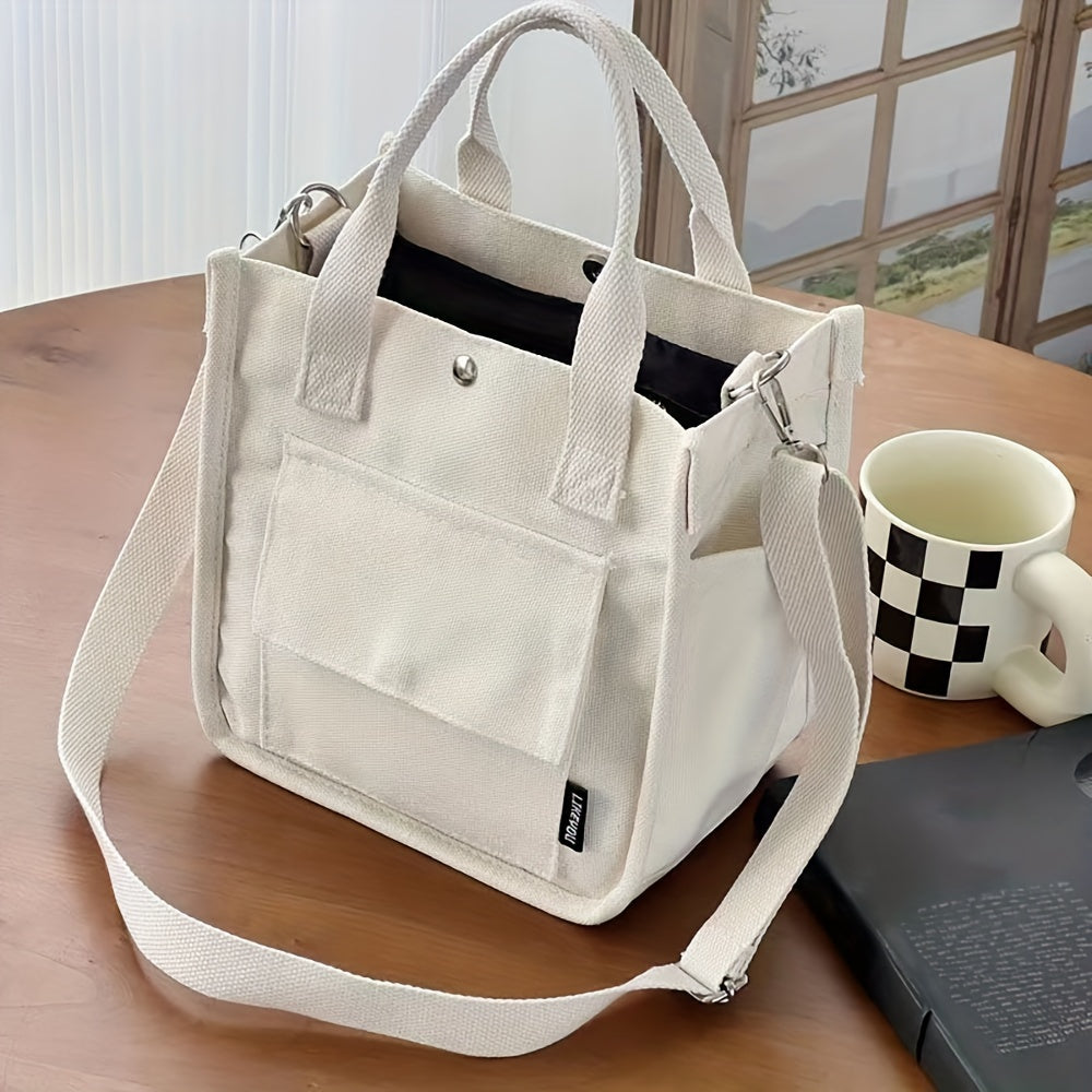 UrbanEase Canvas Slingbag – Weiße Schultertasche mit Magnetic Closure und verstellbarem Riemen | Brehn