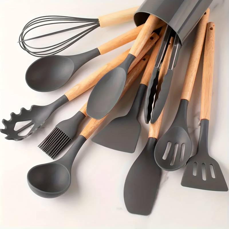 Küchenhelfer-Set aus Silikon – hitzebeständig und kratzfest