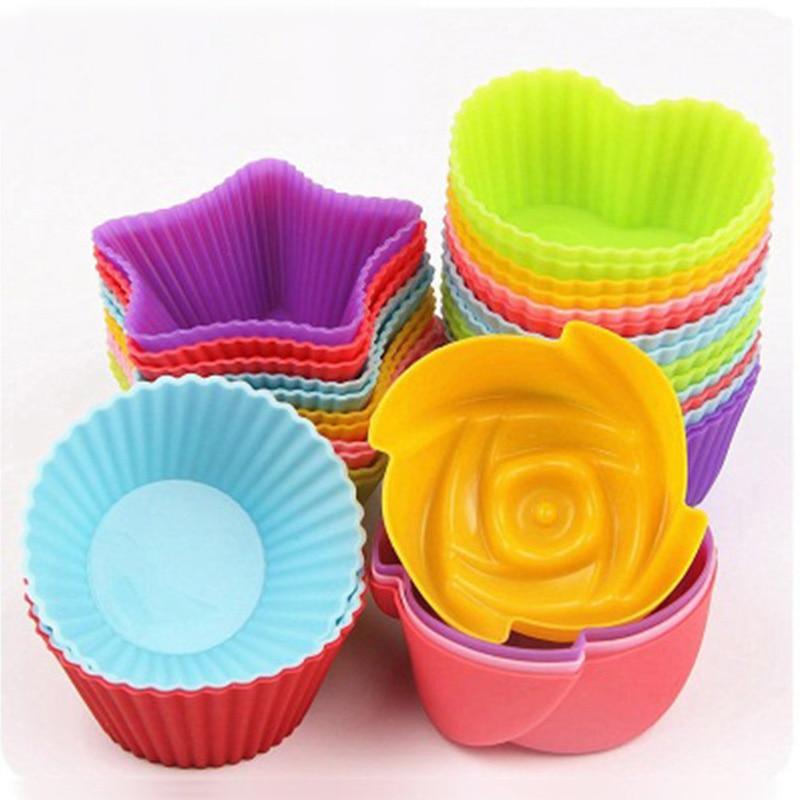 6pcs Muffin Kuchen Wiederverwendbare Silikon Backform | Brehn
