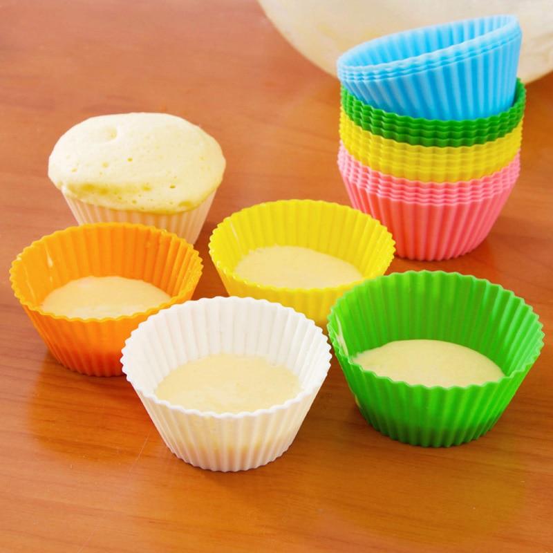 6pcs Muffin Kuchen Wiederverwendbare Silikon Backform | Brehn