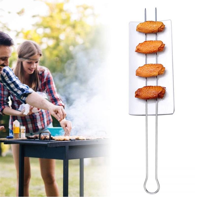 6 Stück U-förmige BBQ-Spieße aus Edelstahl Kebab-Spieß mit Spießtasche | Brehn