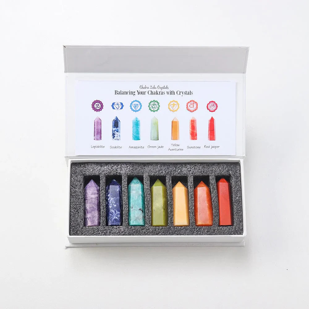 7 Chakra Steine Set Geschenk | Brehn
