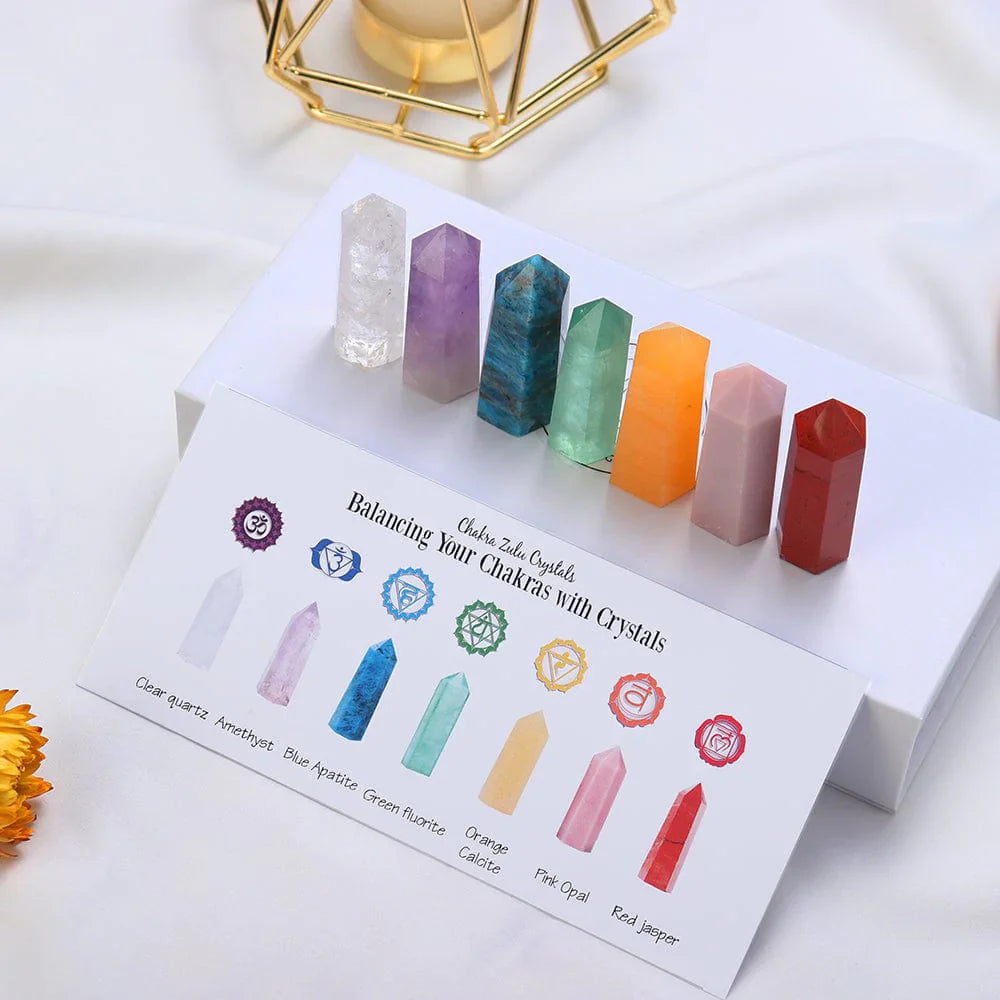 7 Chakra Steine Set Geschenk | Brehn