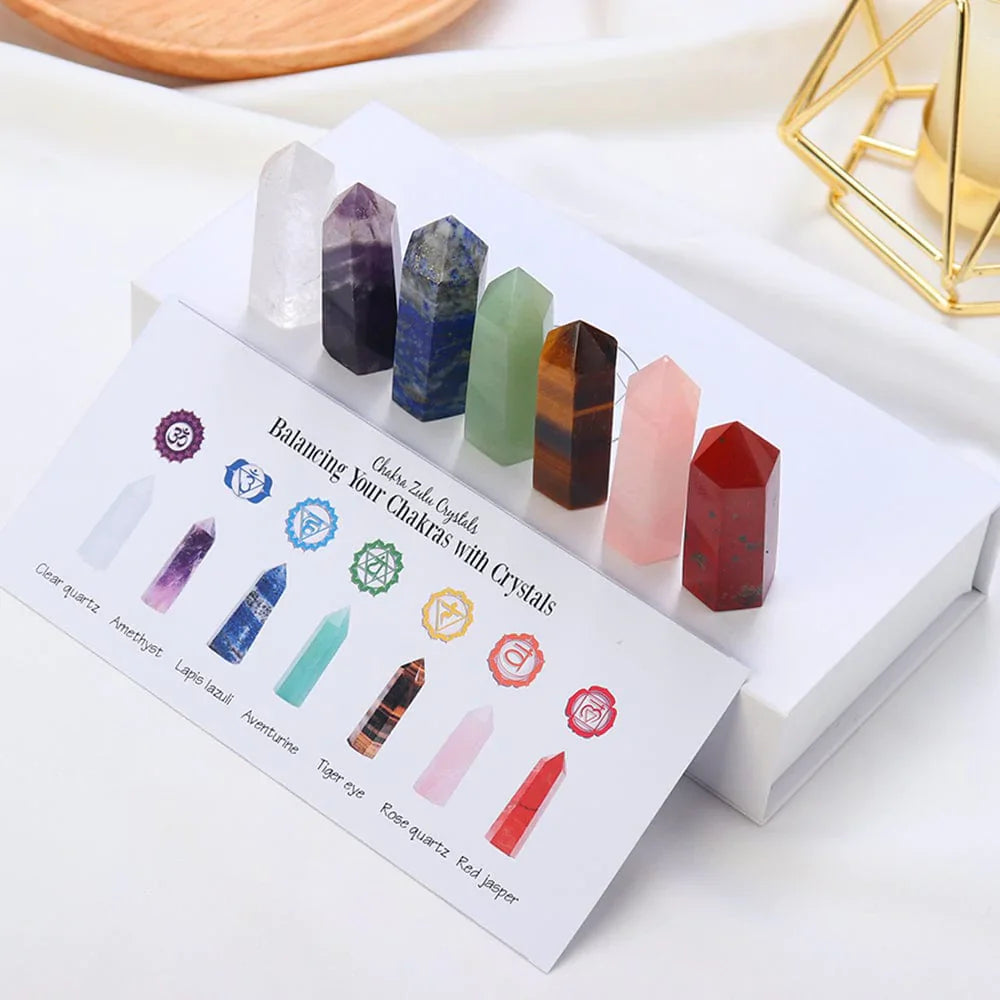 7 Chakra Steine Set Geschenk | Brehn