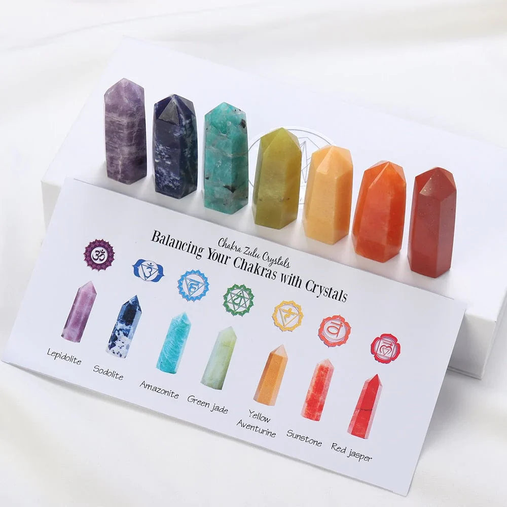 7 Chakra Steine Set Geschenk | Brehn