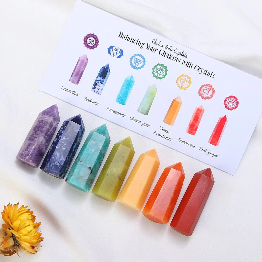 7 Chakra Steine Set Geschenk | Brehn
