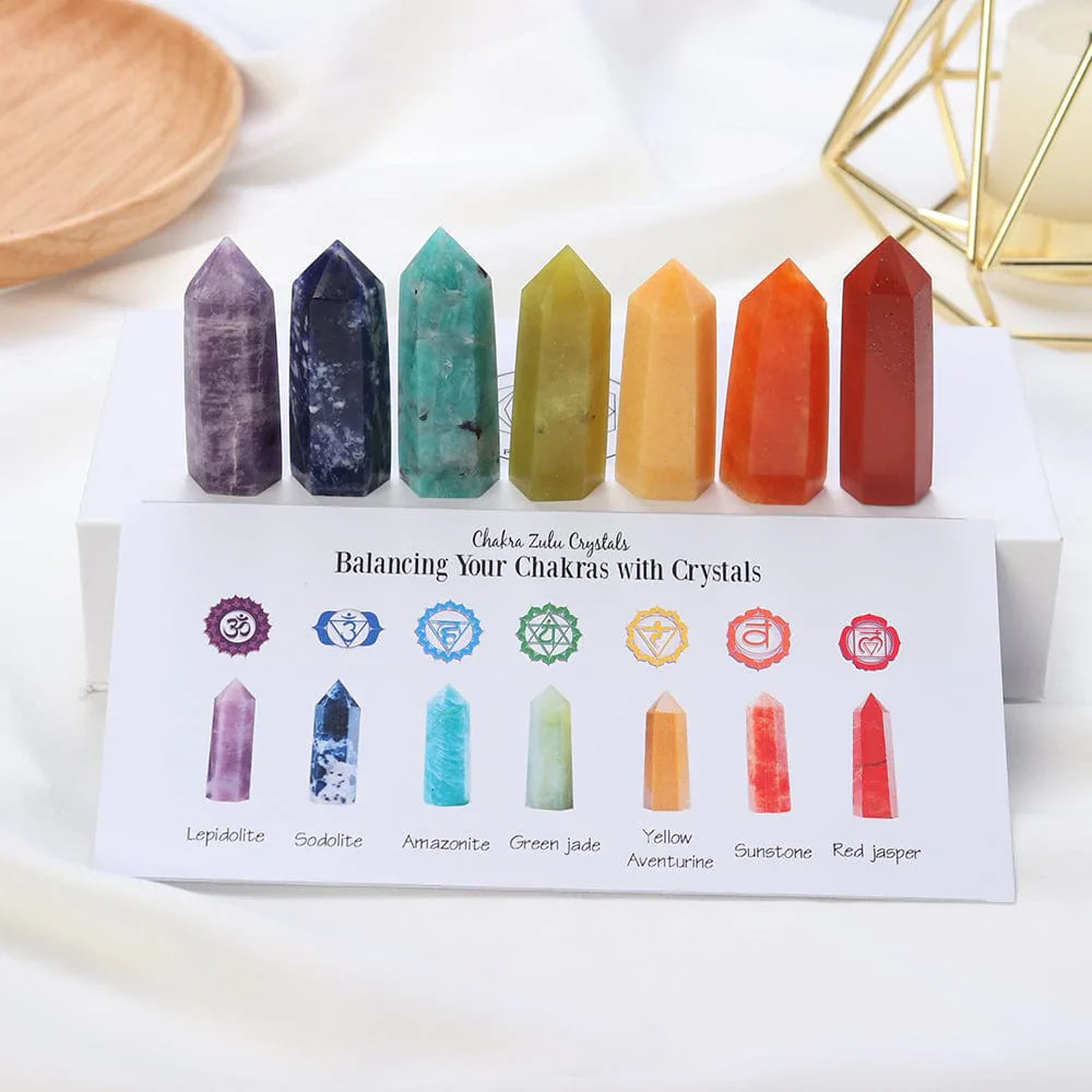 7 Chakra Steine Set Geschenk | Brehn