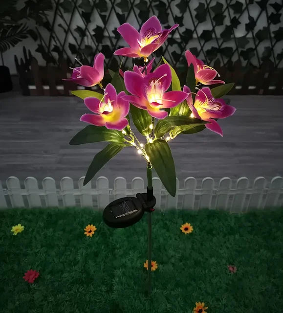 Brehn | Moderne Outdoor-Solarbeleuchtung mit 7 Blumen