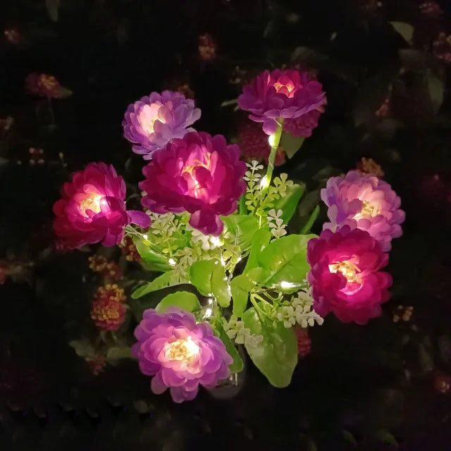 Brehn | Moderne Outdoor-Solarbeleuchtung mit 7 Blumen