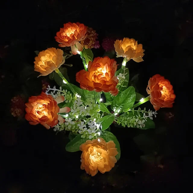Brehn | Moderne Außen-Solarbeleuchtung mit 7 Blumen