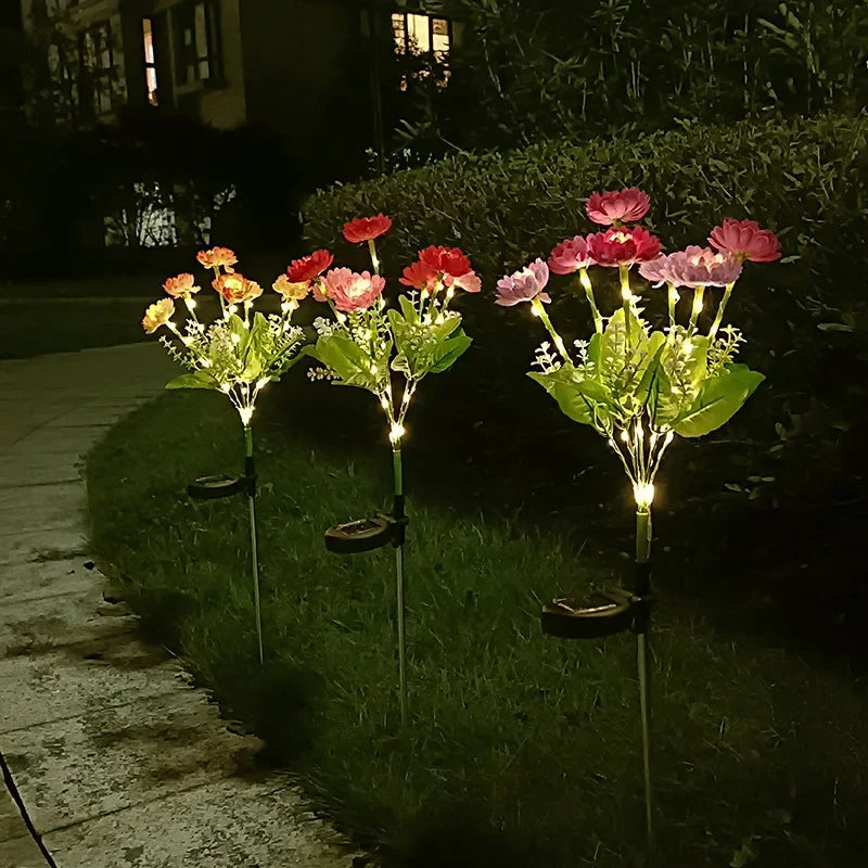 Brehn | Moderne Außen-Solarbeleuchtung mit 7 Blumen