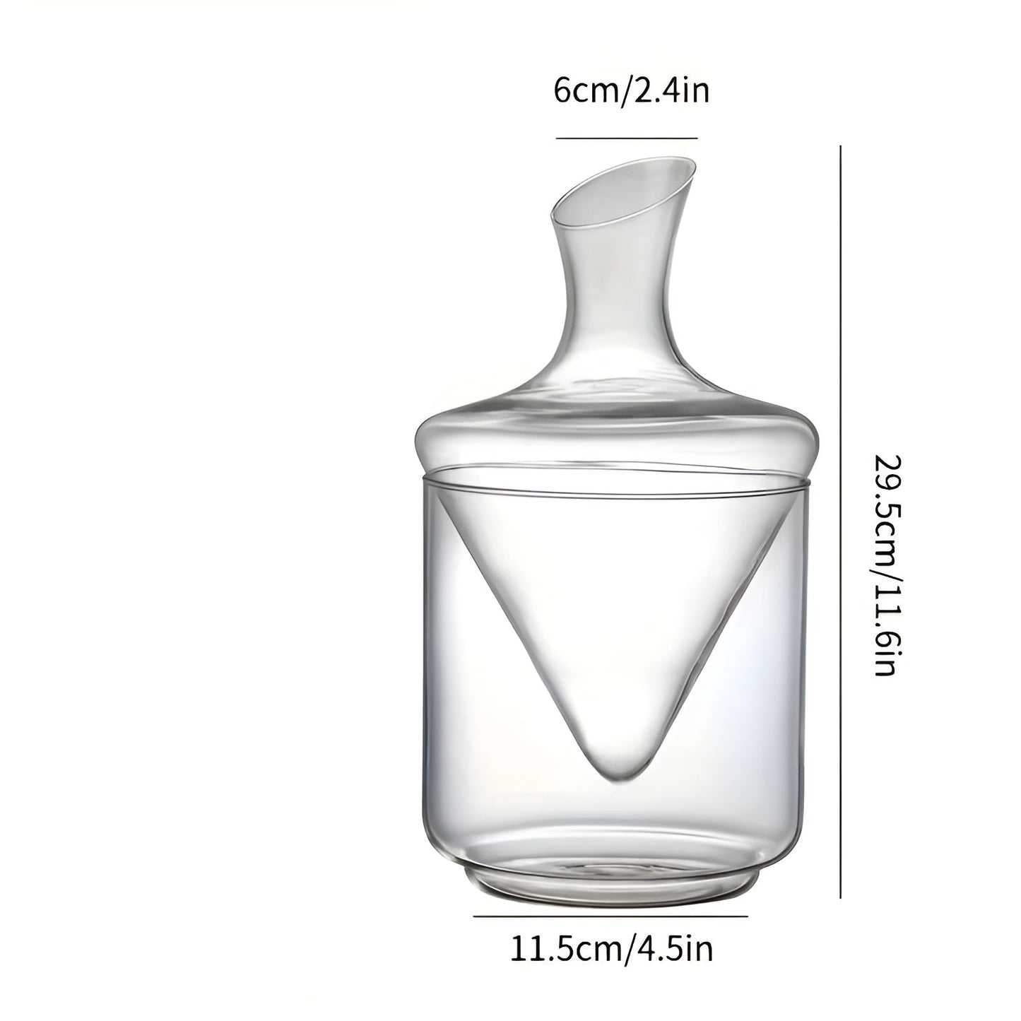 Weindekanter mit Schnellbelüftung – Elegantes Wasserfall-Design aus Glas | Für intensiveres Aroma und stilvollen Weingenuss