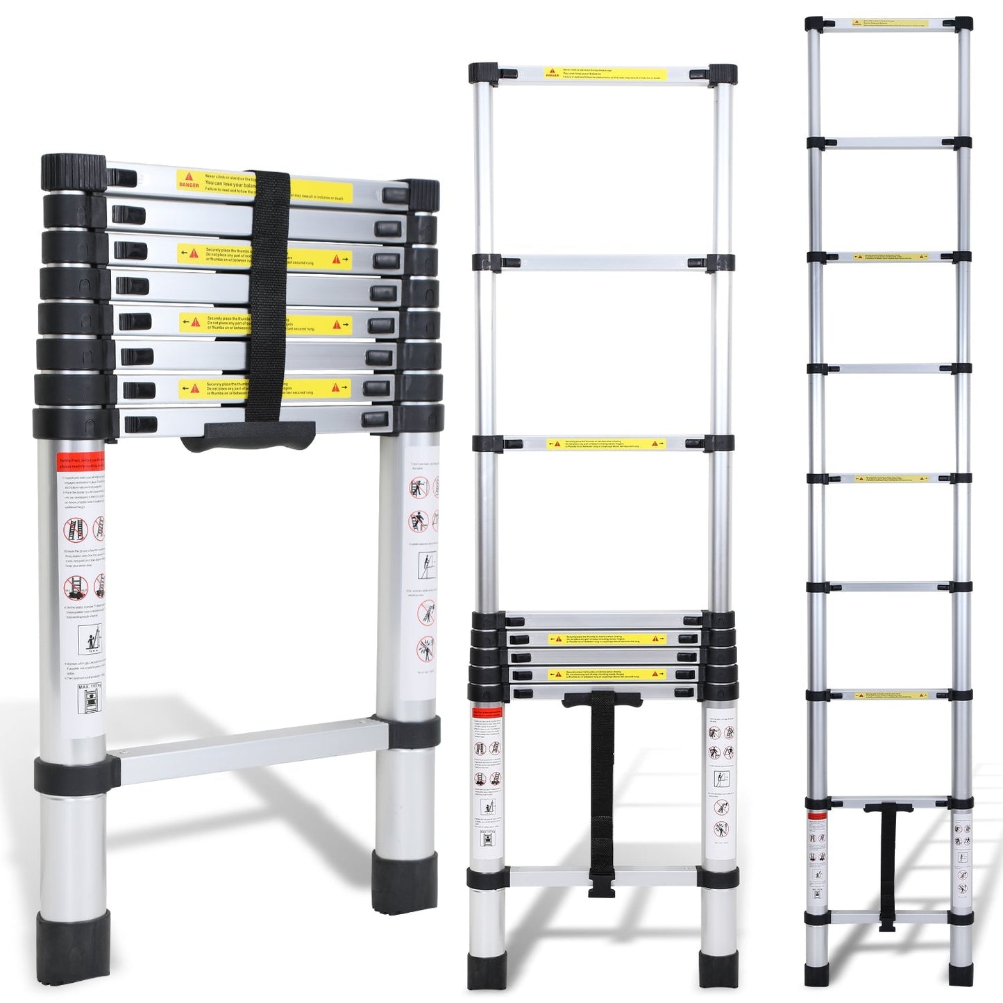 Teleskopleiter Aluminium Belastbarkeit bis zu 150kg 2.6m-5m | Brehn