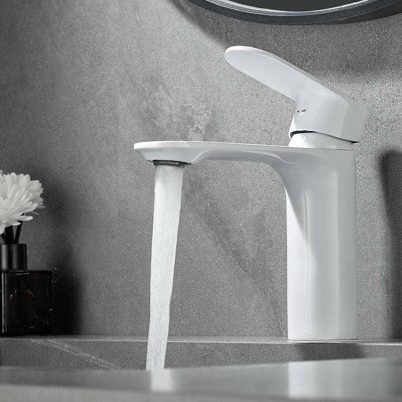 Badezimmer Waschbecken Wasserhahn Hebelgriff Messing Monochrom Badezimmer Wasserhahn