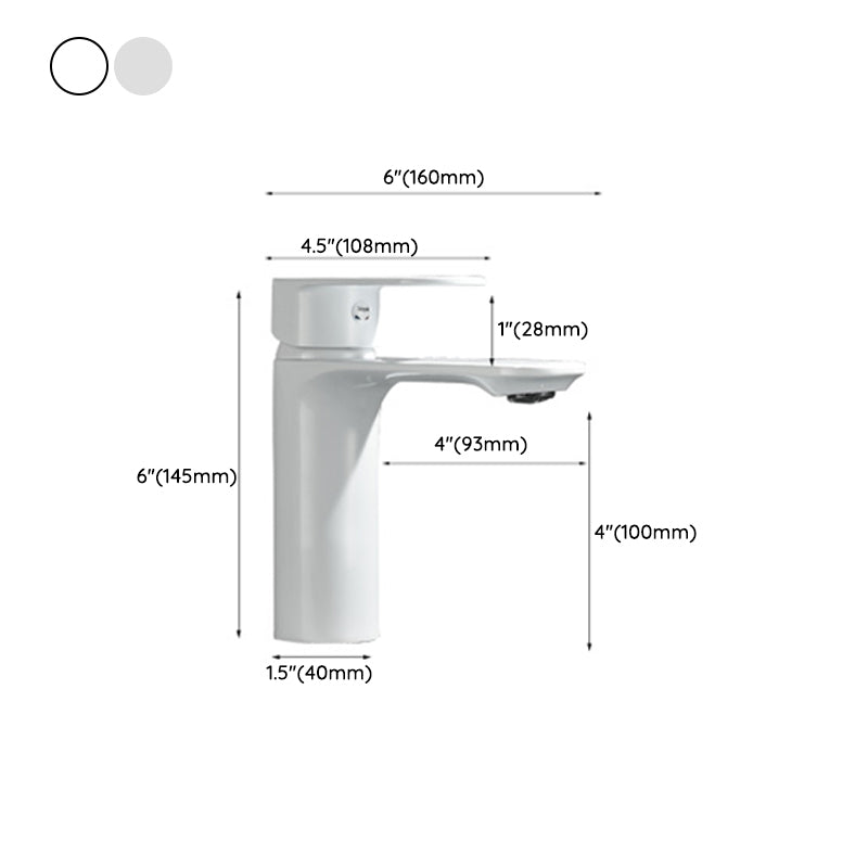 Badezimmer Waschbecken Wasserhahn Hebelgriff Messing Monochrom Badezimmer Wasserhahn