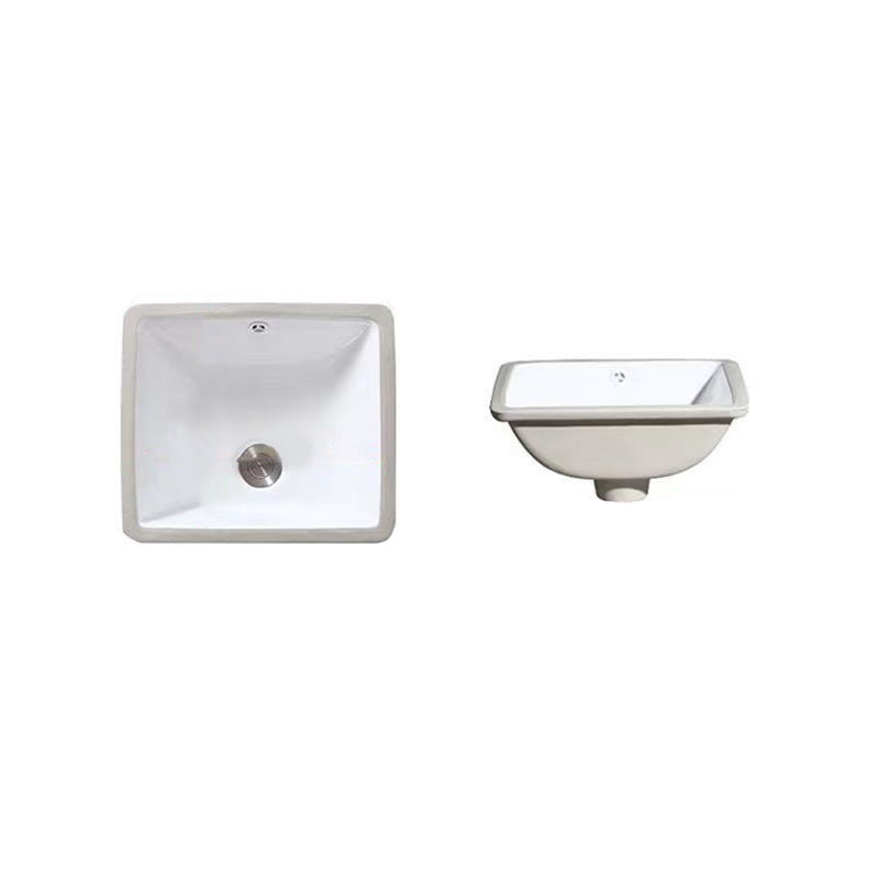 Modern Unterbauwaschbecken Oval Porzellan mit Pop-Up Abfluss