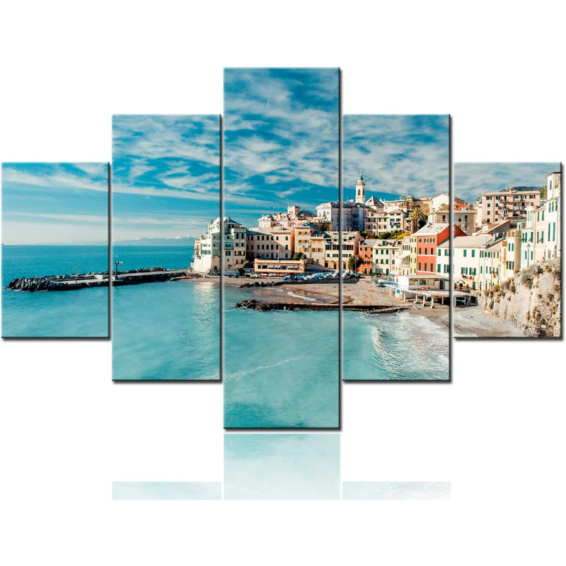 Mittelmeer-Seite 5-teiliges Canvas
