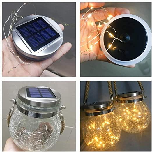 Solar Mason Jar Lampe - Lunara | Brehn
