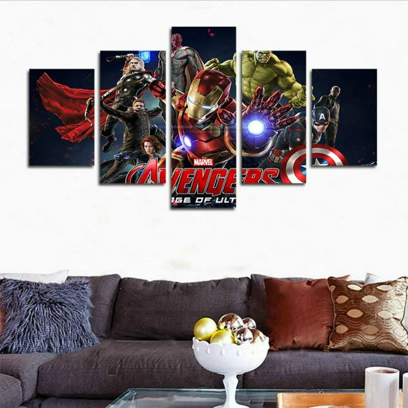 Set mit 5 Avengers-Leinwänden