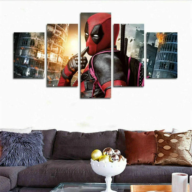 Set mit 5 Deadpool-Film-Leinwänden