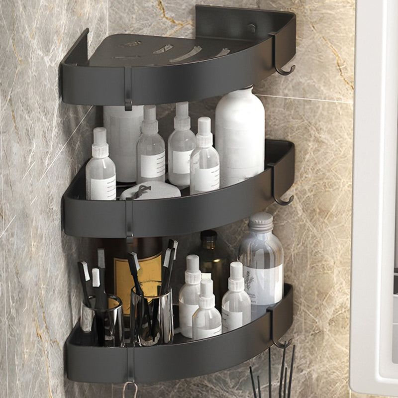 Modern 2/3-teiliges Badezimmer-Set Edelstahl Dreieckige Badregal aus Aluminium