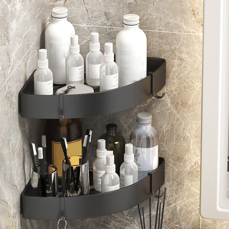 Modern 2/3-teiliges Badezimmer-Set Edelstahl Dreieckige Badregal aus Aluminium