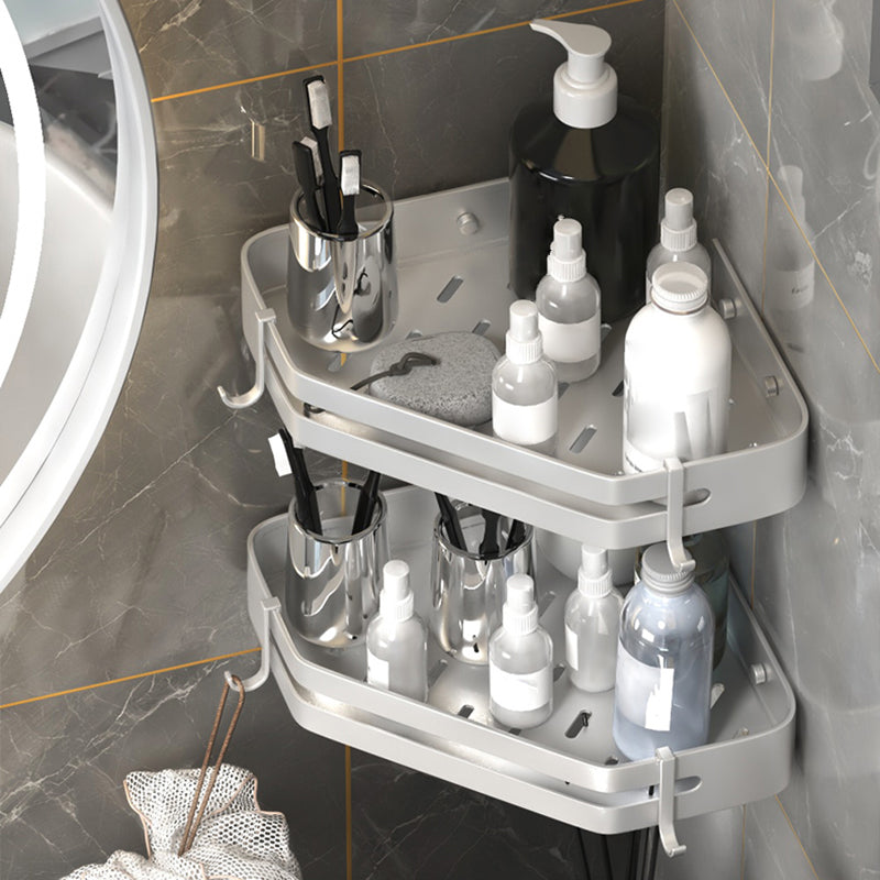 Modern 2/3-teiliges Badezimmer-Set Edelstahl Dreieckige Badregal aus Aluminium