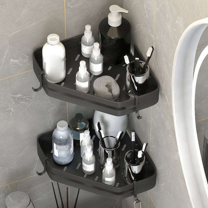 Modern 2/3-teiliges Badezimmer-Set Edelstahl Dreieckige Badregal aus Aluminium