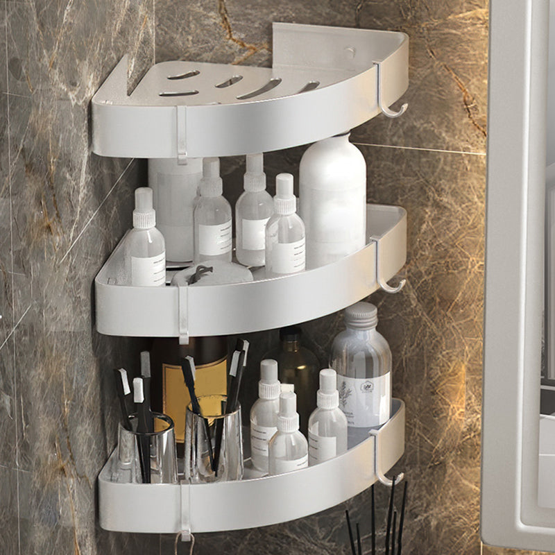 Modern 2/3-teiliges Badezimmer-Set Edelstahl Dreieckige Badregal aus Aluminium
