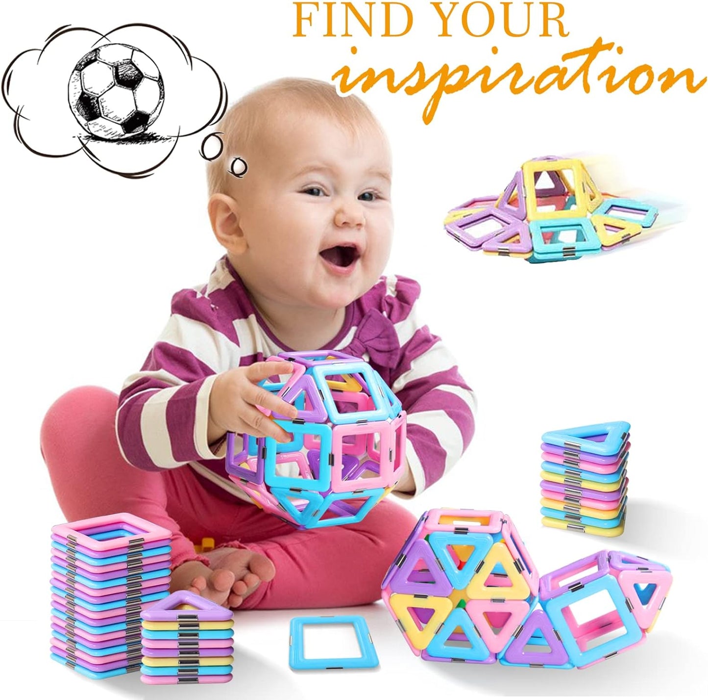 Brehn | Magnetische Fliesen Spielset - Erstelle endlose Bauabenteuer