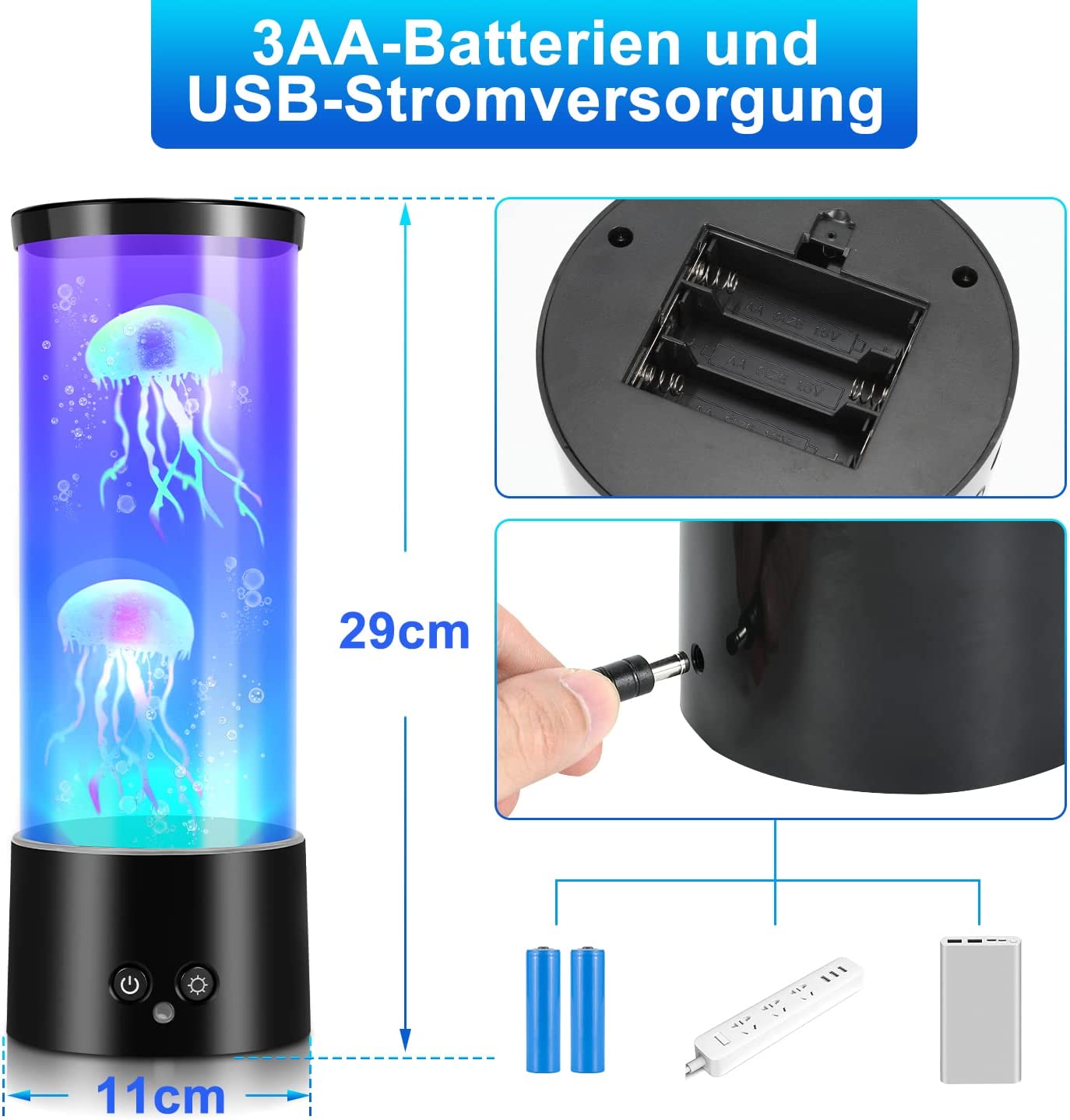 Quallenlampe Jellyfish Lampe RGB mit Fernbedienung | Brehn