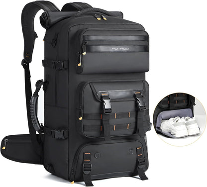 50L Flugbereiter Umwandelbarer Reise-Rucksack mit Schuhfach & USB-Anschluss | Brehn
