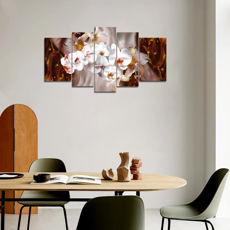 Set mit 5 Rosen-Leinwandbildern