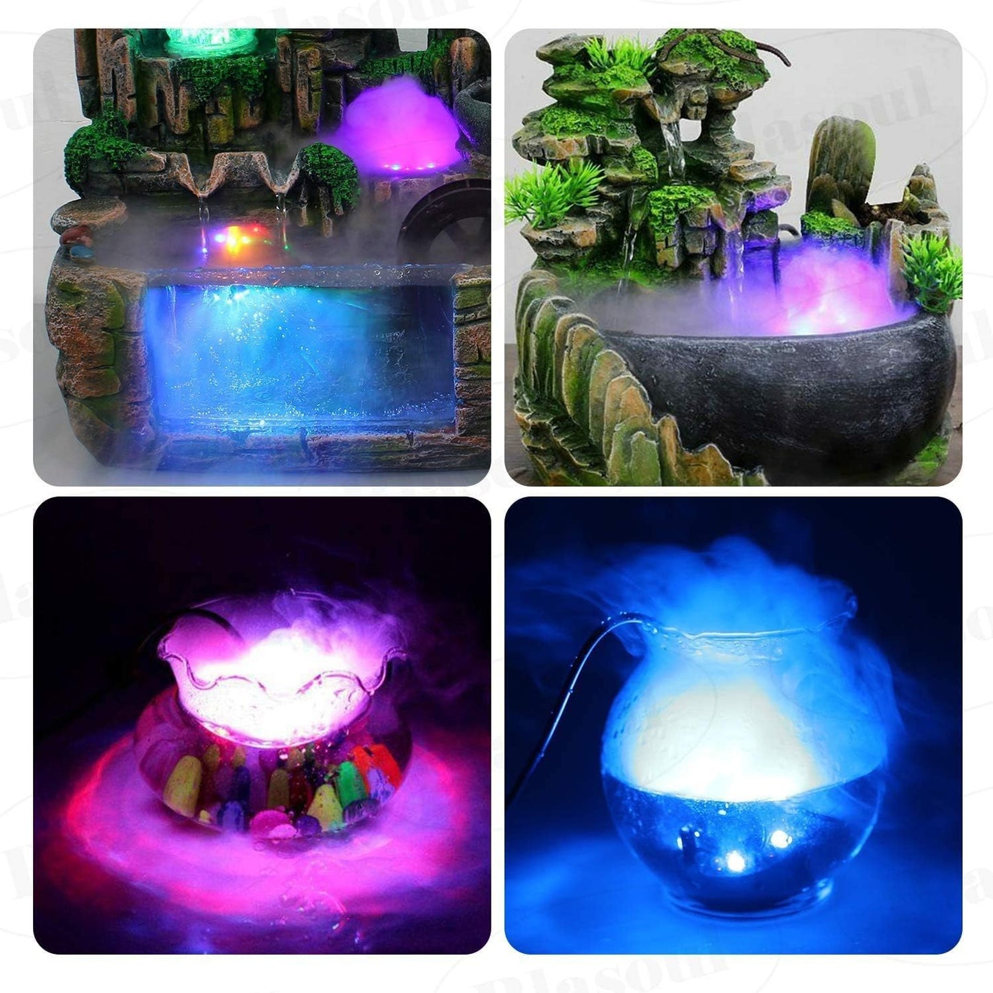 Nebelmacher, 12 LED Nebler für Innenbrunnen, Luftbefeuchter, Nebelmaschinen | Brehn