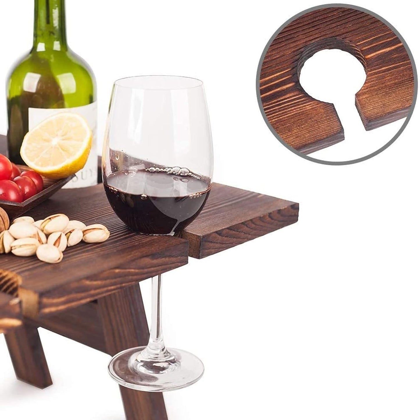 Brehn | Mobiles Holz-Weinregal mit Oberseite