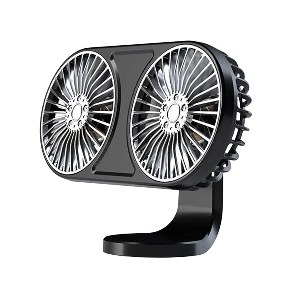 360° drehbarer Dual-Head USB Auto-Ventilator mit Ambientebeleuchtung | Brehn