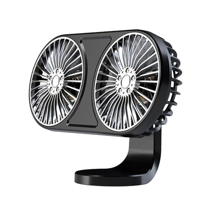 360° drehbarer Dual-Head USB Auto-Ventilator mit Ambientebeleuchtung | Brehn