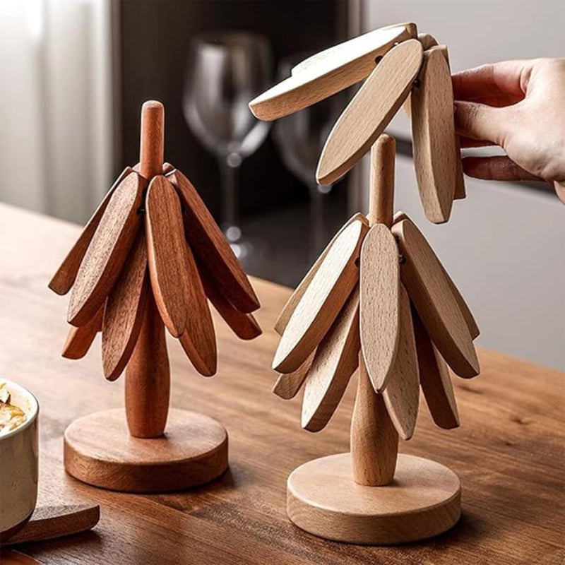 Brehn | Holz Baum Untersetzer Set